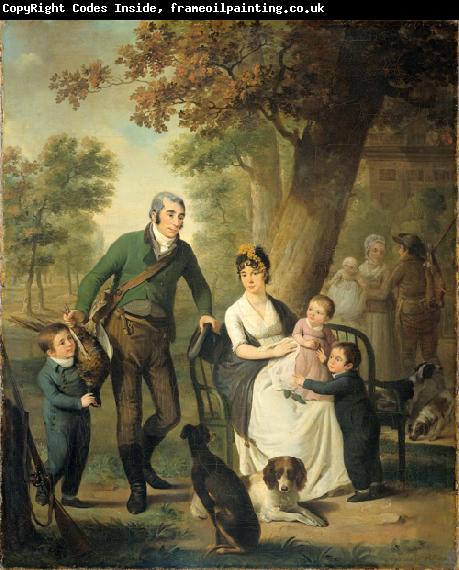 Adriaan de Lelie Jonkheer Gijsbert Carel Rutger Reinier van Brienen van Ramerus (1771-1821) with his wife and their four eldest children.